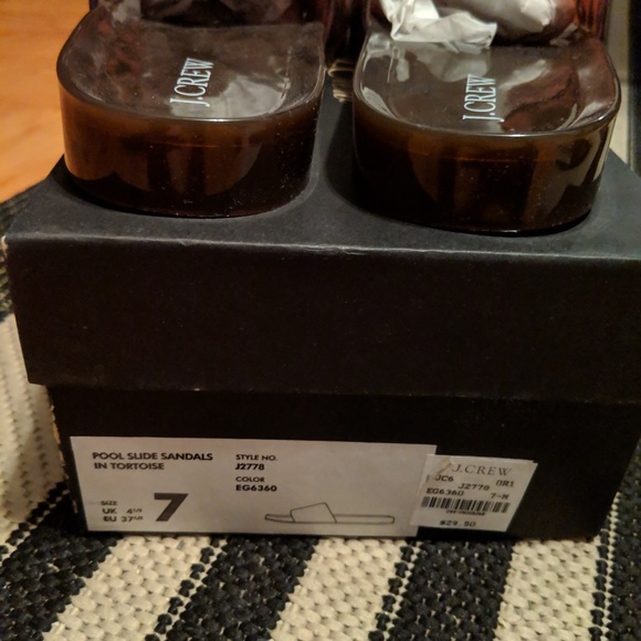 j.crew tortoise jelly leopard slides - Picture 3 of 6